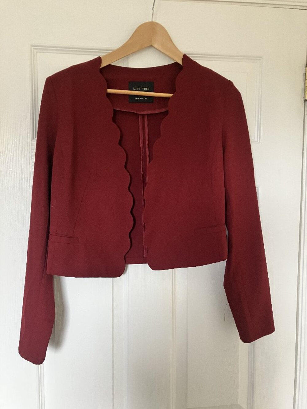 Cropped Scalloped Blazer